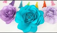 How to Make DIY Giant Paper Rose Tutorial with Cricut
