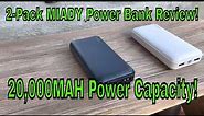2-Pack Miady 20000mAh Portable Charger Power Bank Review: Great For Camping, Emergencies and Travel