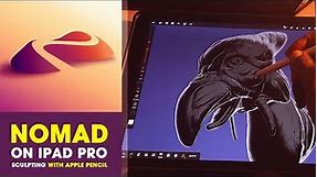 Sculpting using Nomad with an iPad Pro & Apple Pencil ~ Concept Bird