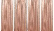 Rose Gold Glitter Sequin Backdrop Curtains 4 Pieces 2ftx8ft Dessert Table Backdrop Wedding Party Decor Glitter Photography Background
