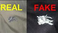 Real vs fake Burberry shirt. How to spot counterfeit Burberry shirts