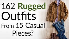 162 Rugged Outfits From 15 Casual Pieces? | Build An Interchangeable Wardrobe | Menswear Essentials