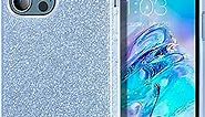MILPROX Compatibe for iPhone 12 Pro Max Case (2020), Bling Sparkly Glitter Luxury Shiny Spark Gel Shell, Protective 3 Layer Anti-Slick Slim Soft Cover -Blue