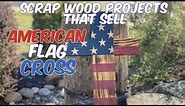 How to Make a Wooden American Flag Cross | Beginner Woodworking Projects | How to Make a Cross Flag