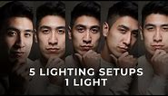 Portrait Lighting in 10 Minutes: 1 Light - 5 Setups | Master Your Craft