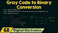 Gray Code to Binary Conversion