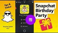 How to Turn On Snapchat Birthday Party
