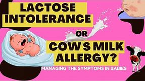 Does your Baby Have Lactose Intolerance Or Cows Milk Allergy?