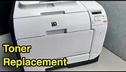 Toner replacement on HP LaserJet Pro 400 color printer (M451dw M451dn M451nw M475dw M475dn M375nw)