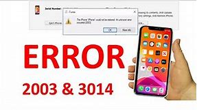 How to Fix iTunes Error 2003 and 3014 on iPhone Flash [Step-by-Step Guide]