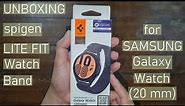 Unboxing Spigen LIT FIT Watch Band for Samsung Galaxy Watch (20 mm) and How to Set it
