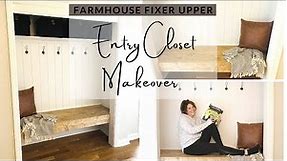 DIY Entry Closet Makeover|Farmhouse Fixer Upper