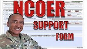NCOER Support Form Full Walkthrough