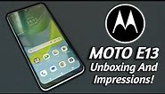 Motorola E13 Smartphone | Unboxing And First Impressions
