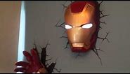 Iron Man 3D Deco Light Helmet and Hand On Wall