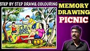 How to draw memory drawing- Picnic.