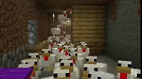 I Think this Minecraft Farm has too many chickens....