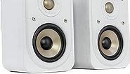 Polk Audio Signature Elite ES10 Surround Loudspeaker - Hi-Res Audio Certified, Dolby Atmos & DTS:X Compatible, 1"Tweeter &4"Woofer,Power Port Technology for Effortless Bass(Pair,Elegant White-Washed)