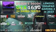 Lenovo IdeaPad Gaming 3 - Ryzen 5 5600H GTX 1650 - Test in 24 Games in 2023