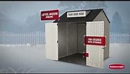 Introducing the Rubbermaid 7'x7' Storage Shed with Fast Assembly, Enhanced Usability & Performance