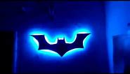 Batman logo wall lamp decoration with LED. DIY