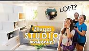 20sqm Studio Loft Condo Makeover | Small Space Living Tips