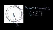 Telling time to the nearest minute (labeled clock)