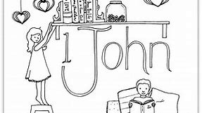 "1 John" Bible Book Coloring Page - Ministry-To-Children