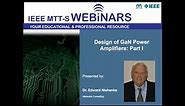 Design of GaN Power Amplifiers: Part I