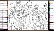 how to draw dragon ball z characters step by step | dragon ball z drawing