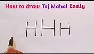 How To Draw The Taj Mahal Step By Step | How To Draw Taj Mahal In Very Easy Way | Taj Mahal Drawing