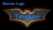 Batman Logo Timelapse made in Blender
