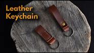 Making Handmade Leather Keychains - 2 Types of Simple Keychains with PDF Patterns - ASMR