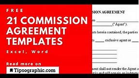 20+ Commission Agreements Templates [Excel, Word], Free Download