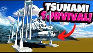 We Used a WALKER MECH to Survive a TSUNAMI in Stormworks Multiplayer!?