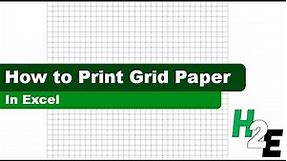 How to Print Graph / Grid Paper in Excel