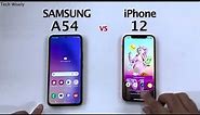 SAMSUNG A54 5G vs iPhone 12 - Speed Test