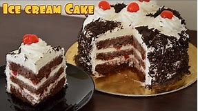 Black Forest Ice Cream Cake | Eggless Ice Cream Cake | Homemade Ice Cream Cake