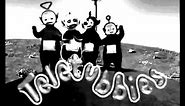 Teletubbies in black and white