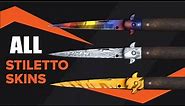 Stiletto Knife All Skins Showcase + Price 2023 CSGO