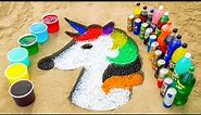 How to make Rainbow Unicorn Horse with Orbeez, Fanta, Sprite, Coca Cola vs Mentos & Popular Sodas