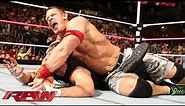 John Cena vs. Dean Ambrose - No Holds Barred Contract on a Pole Match: Raw, Oct. 13, 2014