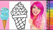 Coloring an Ice Cream Cone Coloring Page | Crayola Crayons