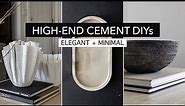 HIGH-END CONCRETE DIY DECOR HACKS (vase, vintage pottery, modern trays)