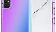 OEURVQO for Galaxy A51 4G Samsung A51 4G Case Clear Cute Gradient Colorful Design Slim Phone Case Soft TPU Cover Shockproof Bumper Anti-Scratch Protective for Samsung Galaxy A51 4G (Purple Blue)