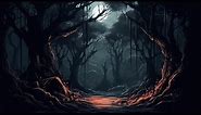 Haunted Forest Ambience | Crows, Wolves, & Spooky Sounds | Gothic Forest