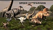 Dinosaurs Speed Comparison | Fastest Dinosaurs 3d comparison