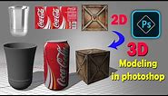 3D MODELING Learn how to create custom 3D object in Photoshop CC 2021