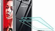 LeYi Compatible with Galaxy S7 Case, Samsung Galaxy S7 Case with 2 Glass Screen Protector, Crystal Clear Hard PC Soft TPU Anti-Scratch Shock-Absorption Bumper Slim Phone Cover Cases for Samsung S7