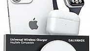 Galvanox 2-in-1 Charger Desinged for iPhone and Apple Watch Combo - Magnetic Dual Sided Charging Compatible with MagSafe (USB C)